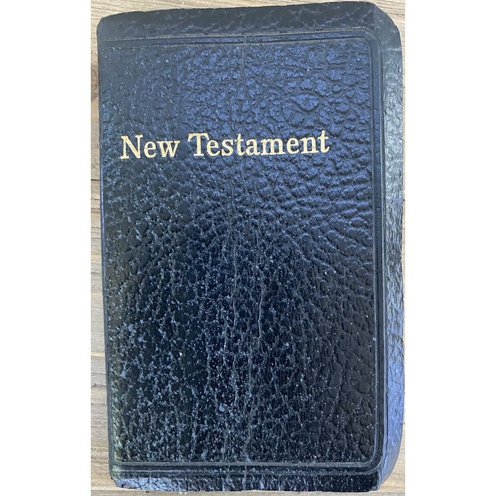VTG Pocket New Testament Black Leather Bible American Bible Society